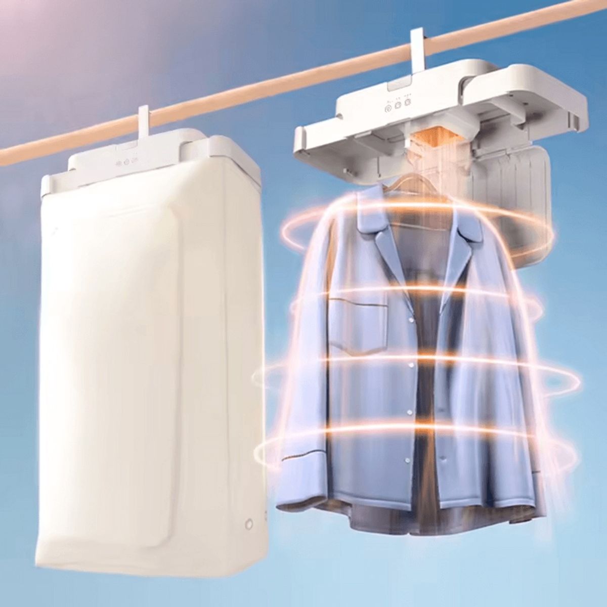 JPSYSTEMS - Secadora Eléctrica Plegable retractil 600w Hasta 9 Colgadores 103L