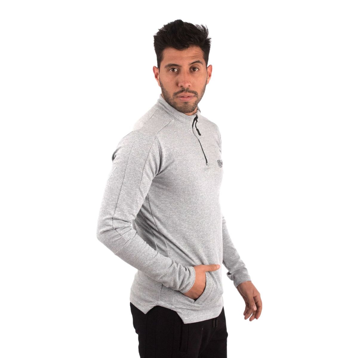 M MUSCLE MUSEUM - Polera Deportiva Slim Fit Color Gris para Hombre