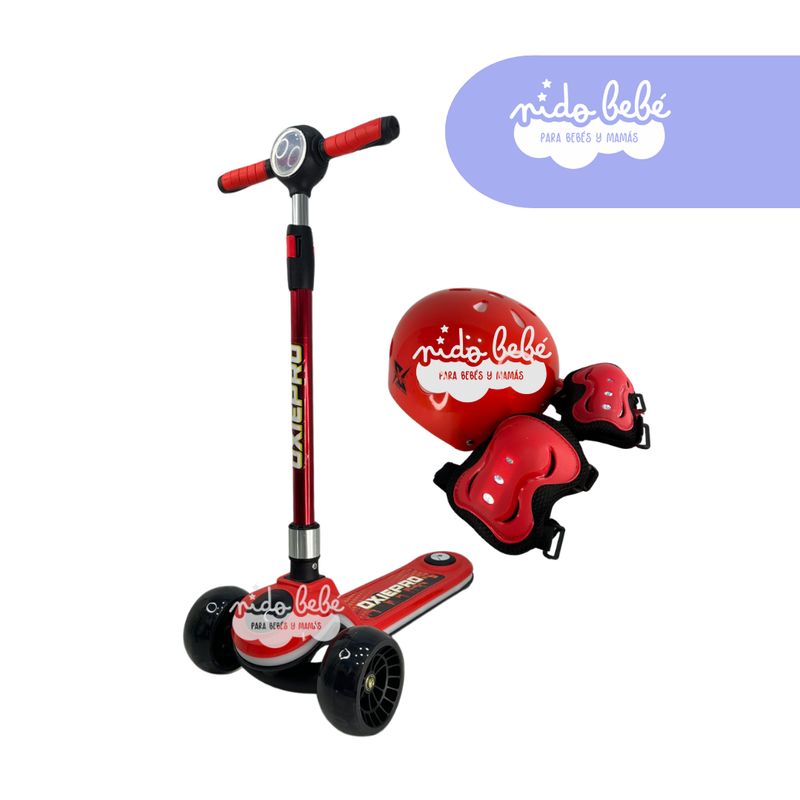 GENERICO - SCOOTER ELITE OXIE PRO NEGRO ROJO
