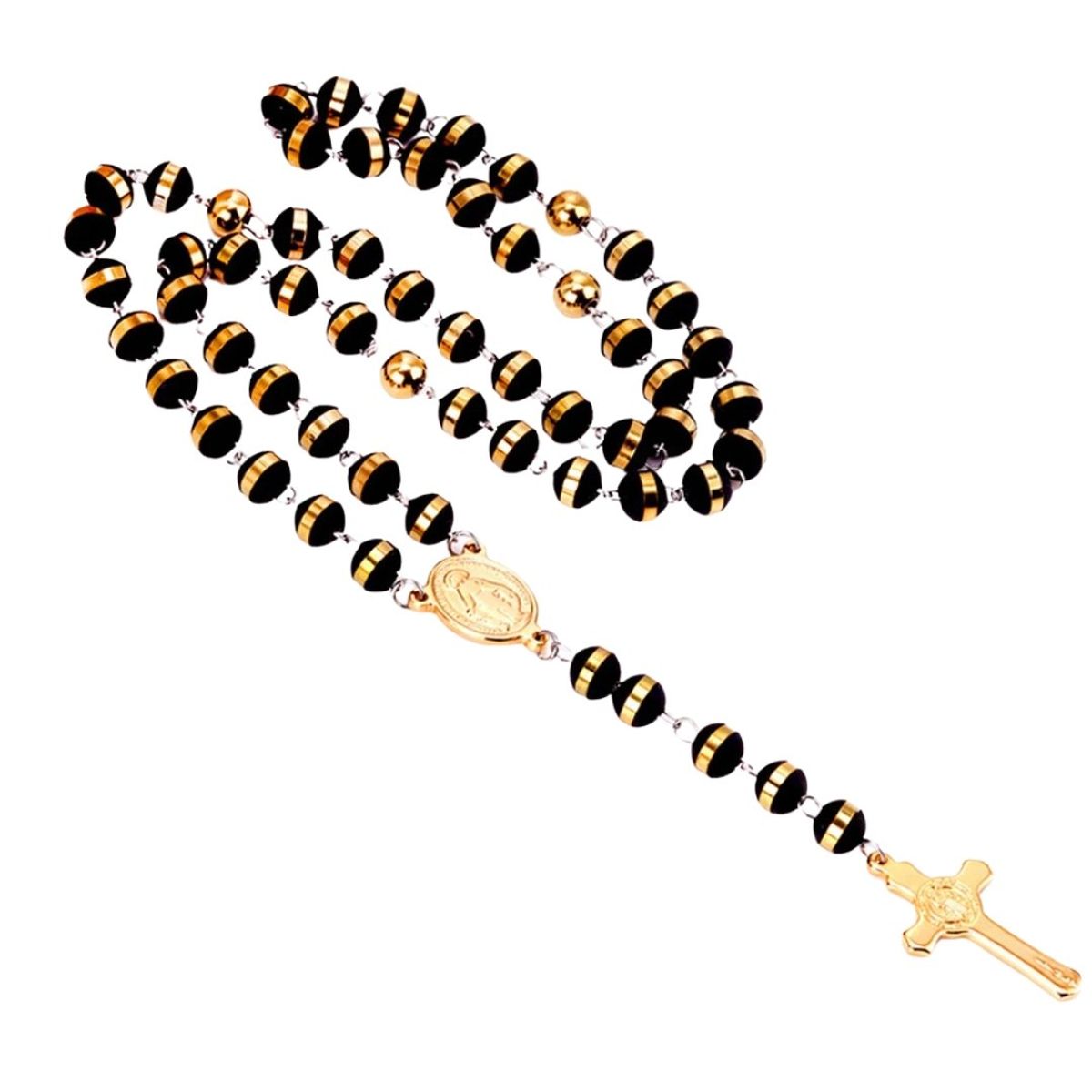 GENERICO - Rosario Cuentas Negras Hombre Catolico