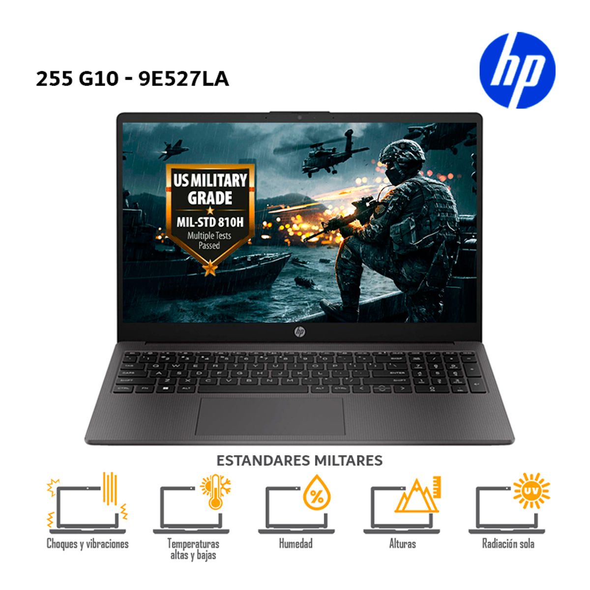 HP - Laptop HP 255 G10 AMD Athlon Silver 7120U-15.6″ HD-8Gb Ram DDR5-256Gb SSD-Windows-9E527LA