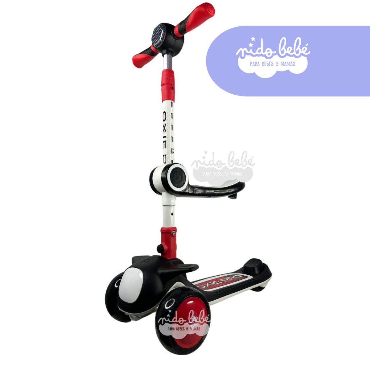 GENERICO - SCOOTER 2 EN 1 CON ASIENTO LEXUS OXIE PRO NEGRO