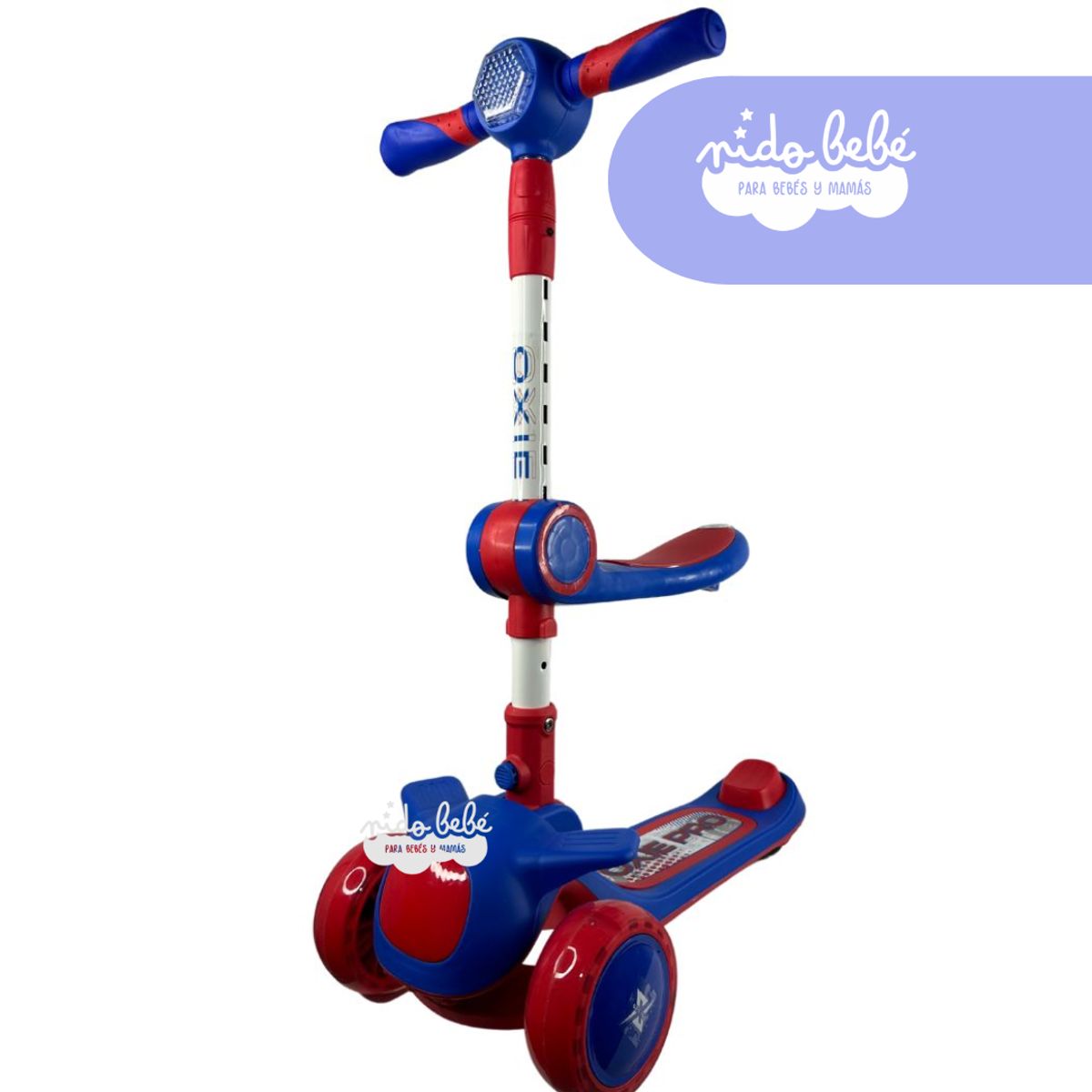 GENERICO - SCOOTER 2 EN 1 CON ASIENTO LEXUS OXIE PRO AZUL