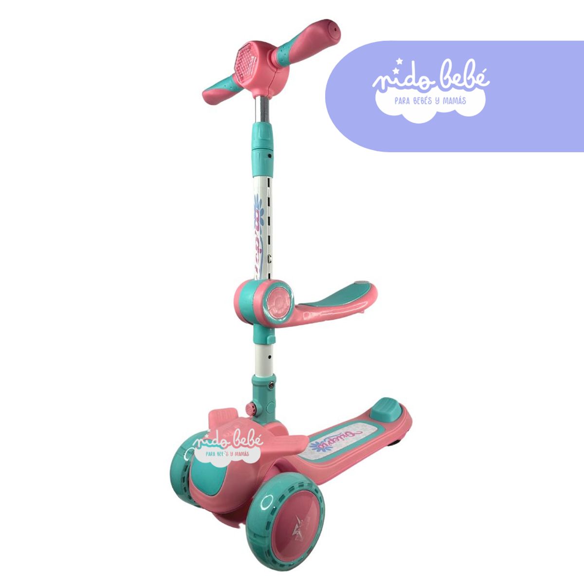 GENERICO - SCOOTER 2 EN 1 CON ASIENTO LEXUS OXIE PRO TURQUESA