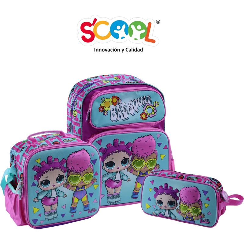 SCOOL - SET MOCHILA SCOOL EVA 3D LOL