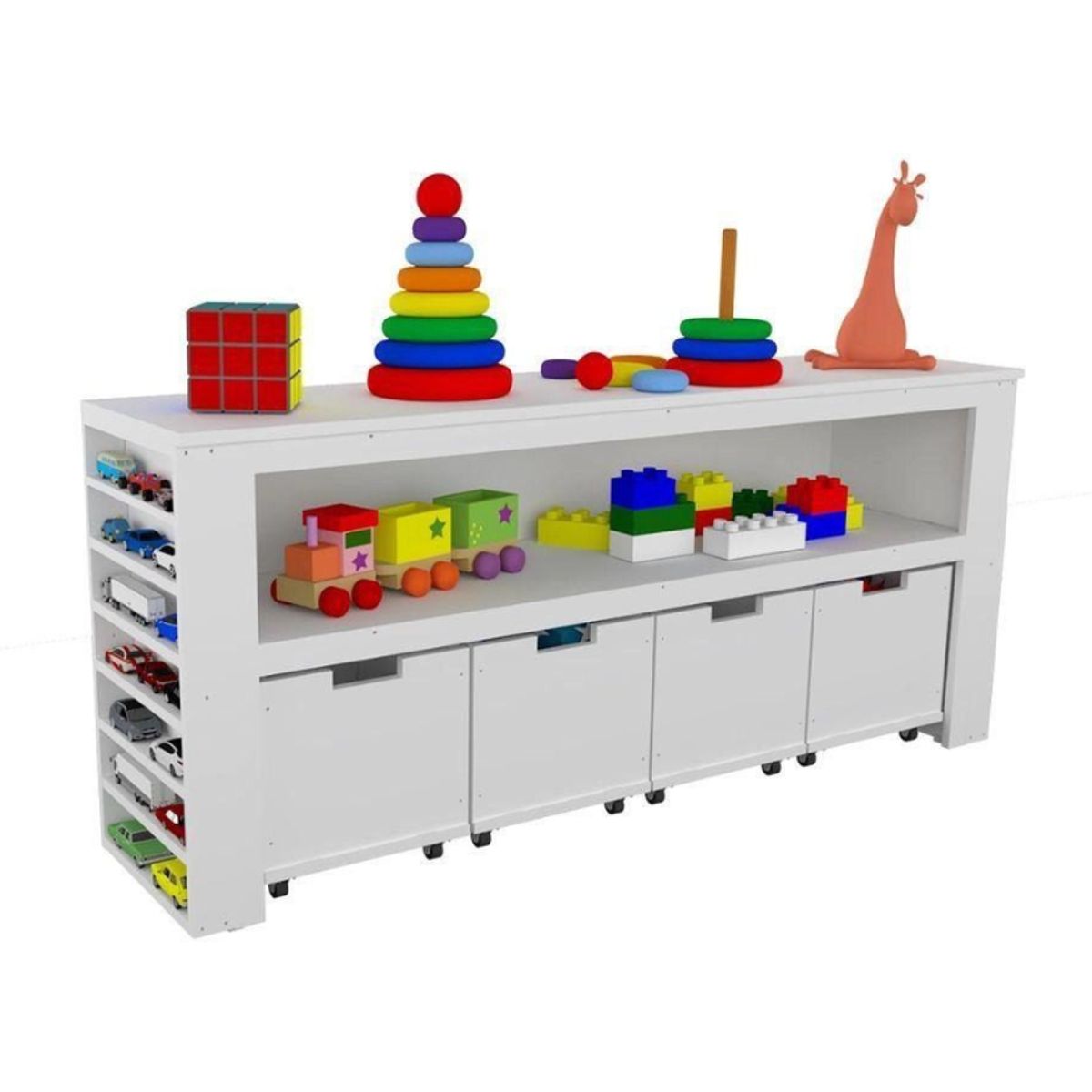 NACION MUEBLES - Juguetero moderno Alice Color Blanco NM