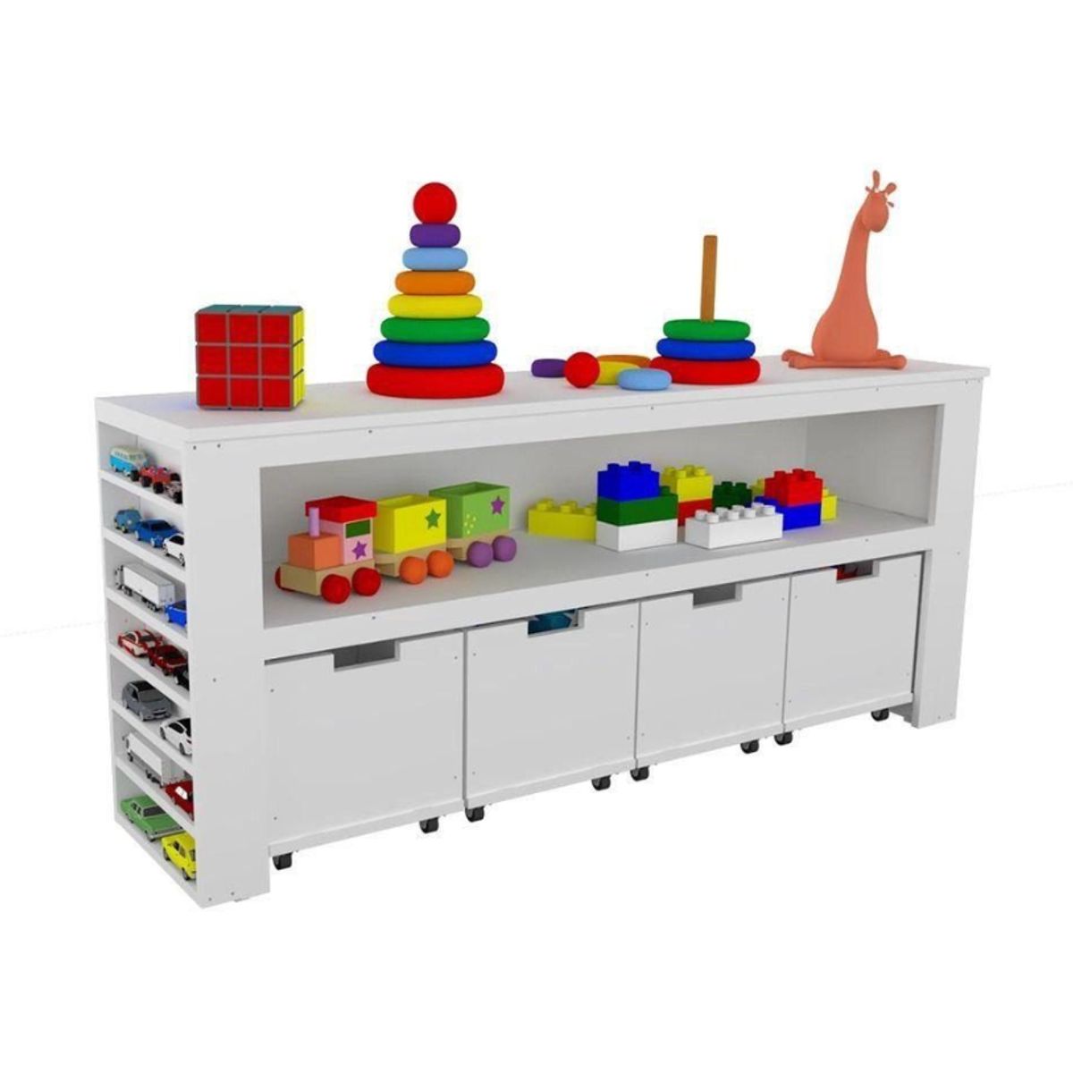 NACION MUEBLES - Juguetero moderno Alice Color Blanco NM