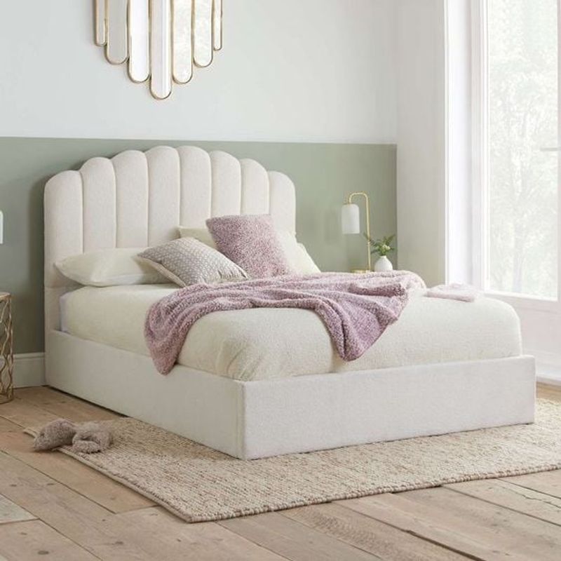 GENERICO - Cama Box Tarima + Cabecera Natura  Beige  2 plazas