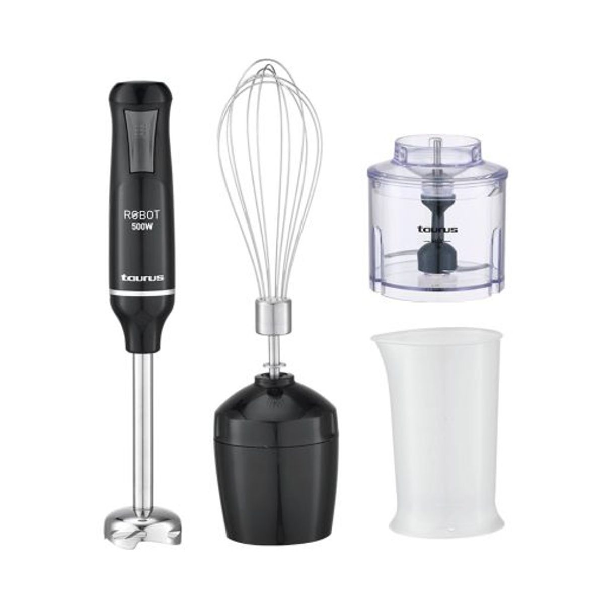 TAURUS - BATIDOR INMERSION ROBOT 500 PLUS INOX II NEGRO