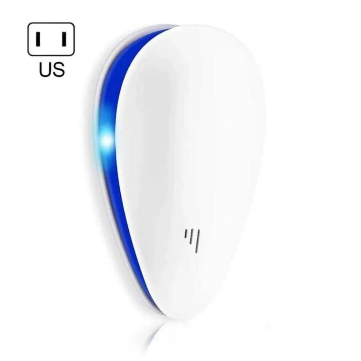 GENERICO - Repelente Zancudos Mosquitos Luz Ultravioleta Ultrasónico Blanco