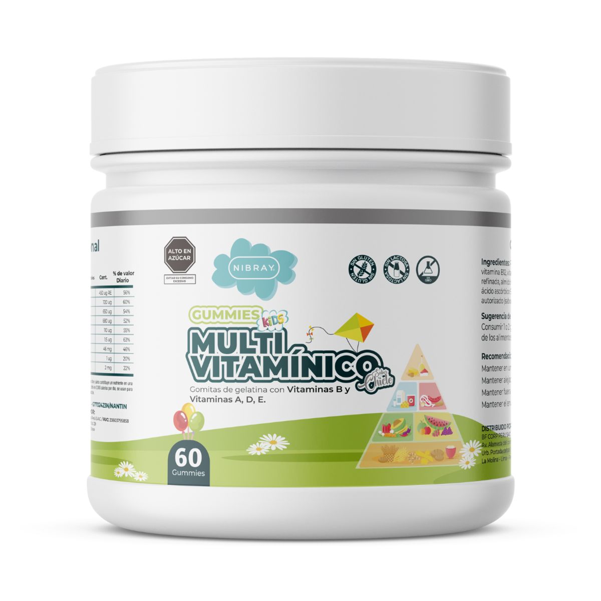 NIBRAY - Gomitas Multivitamínicas para Niños 60 Gomitas Nibray Kids
