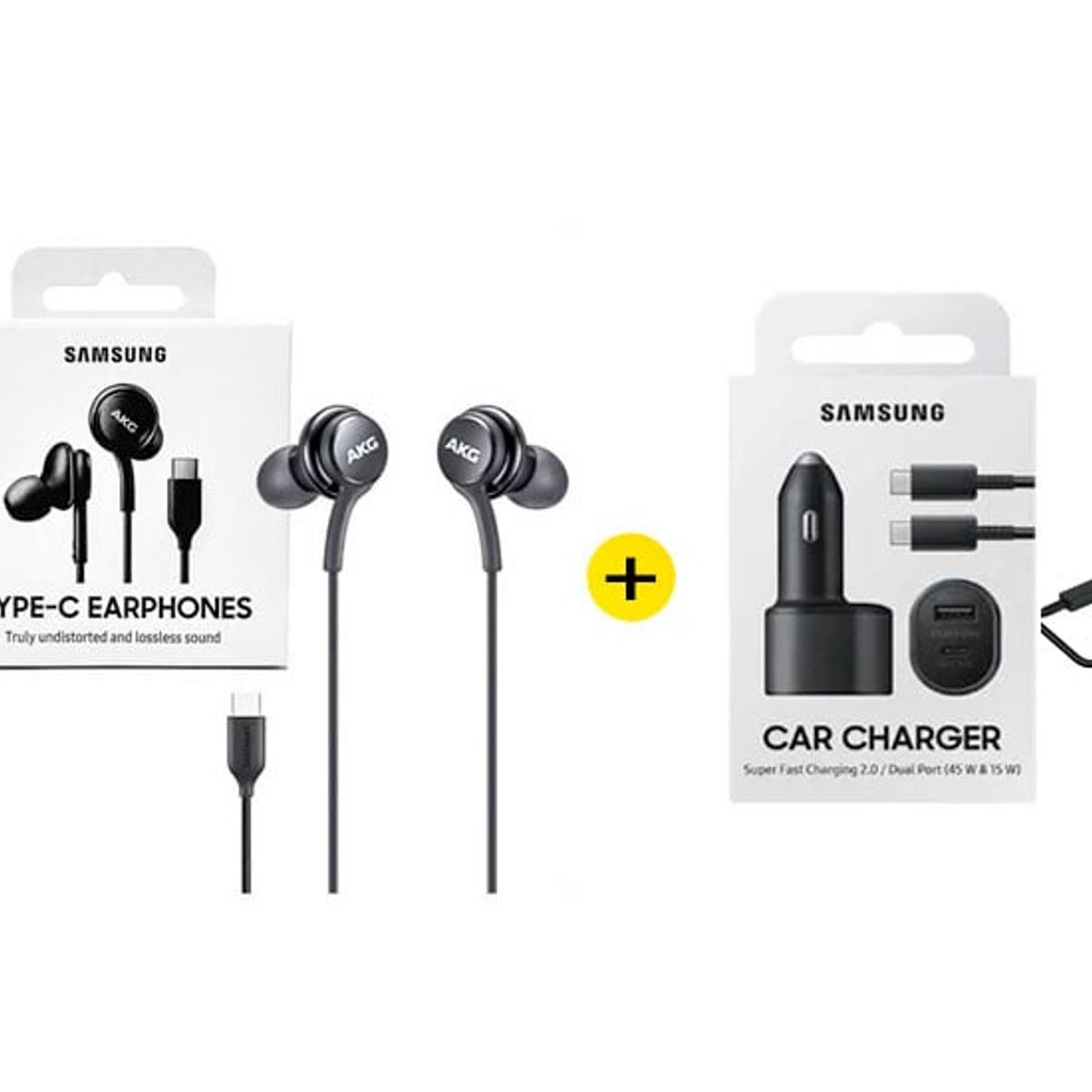 SAMSUNG - Audifonos AKG + Cargador de Auto 45W Negro
