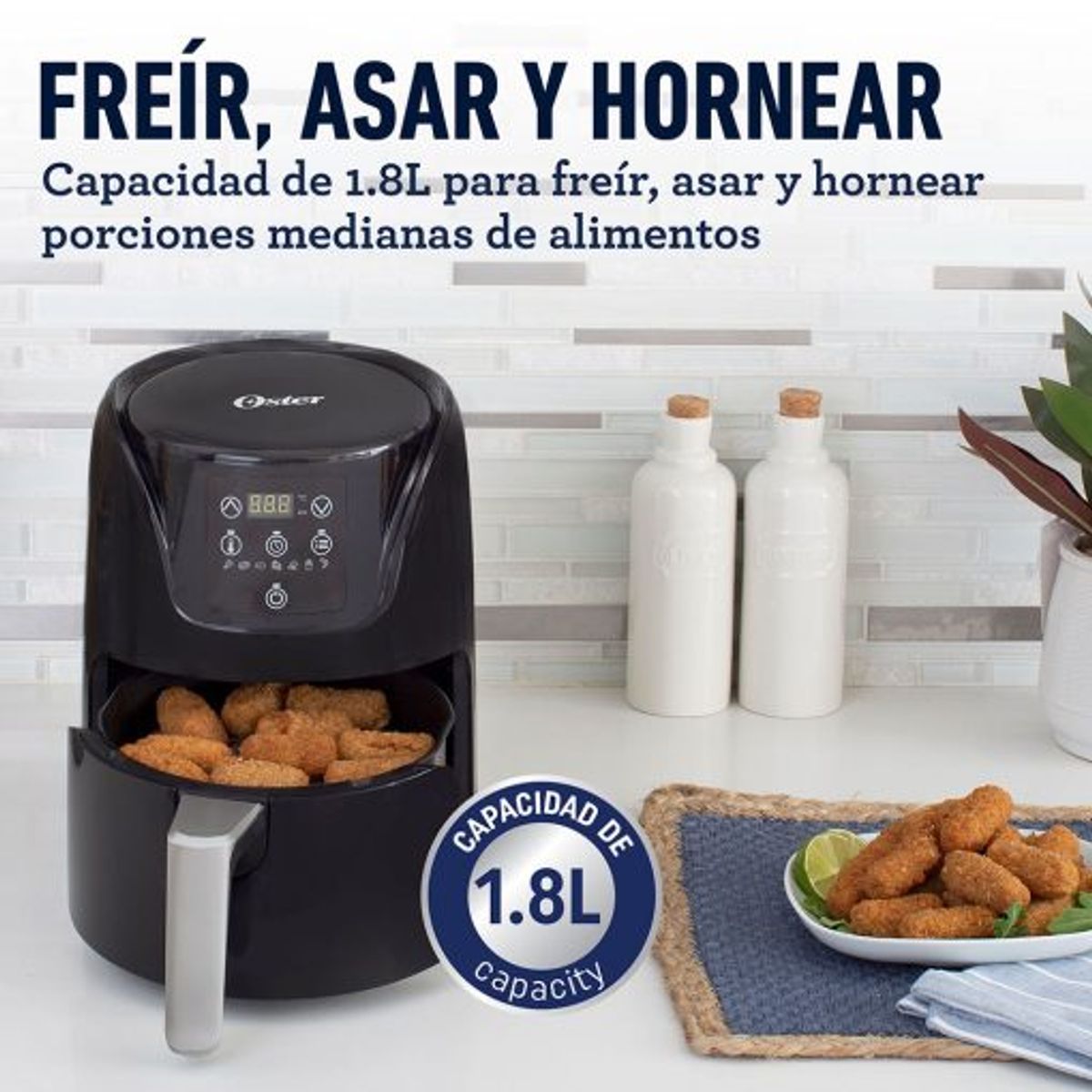 OSTER - Freidora Digital de Aire Oster® 18L CKSTAF18DDF Negro