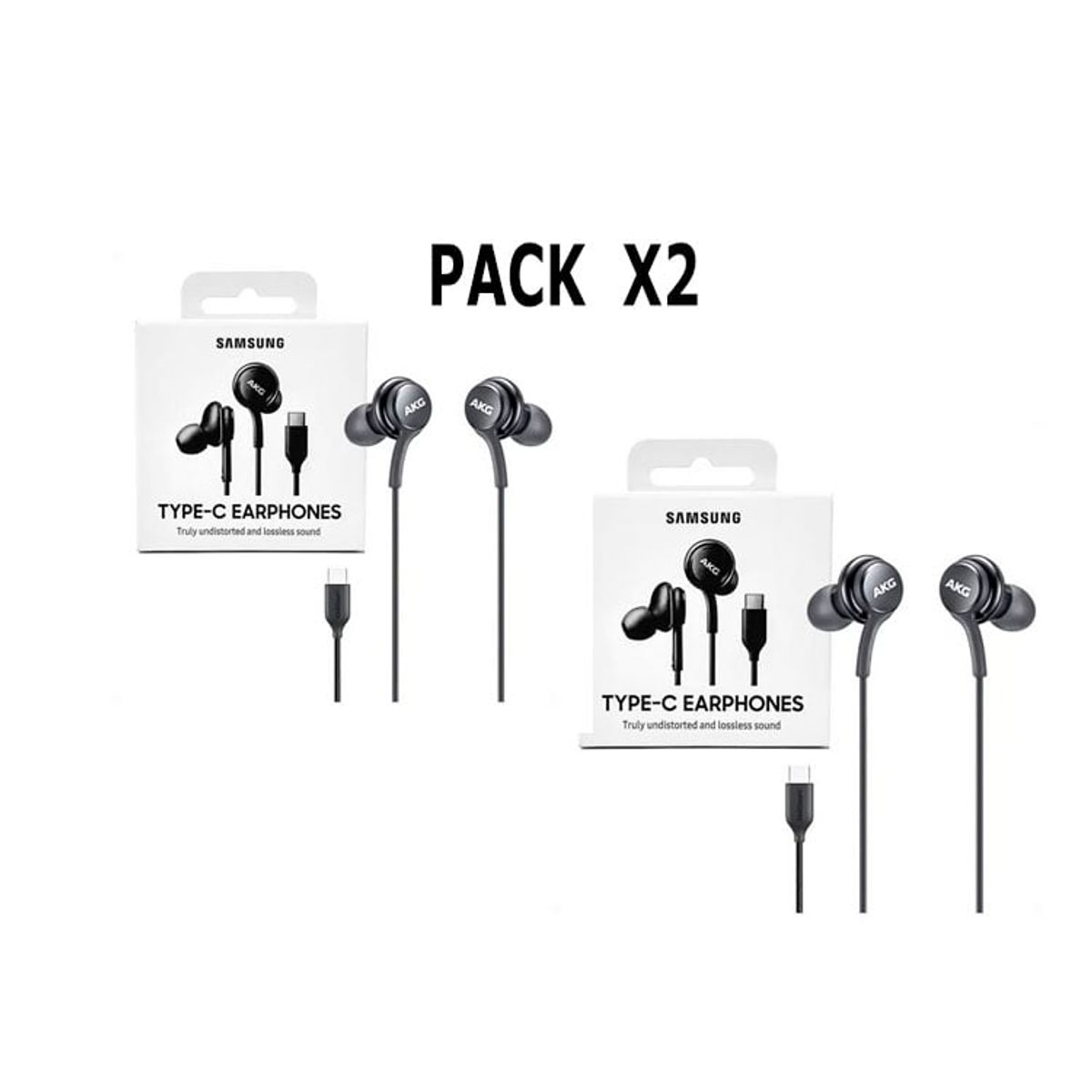 SAMSUNG - Pack X2 Audifonos Negros AKG Samsung Tipo C
