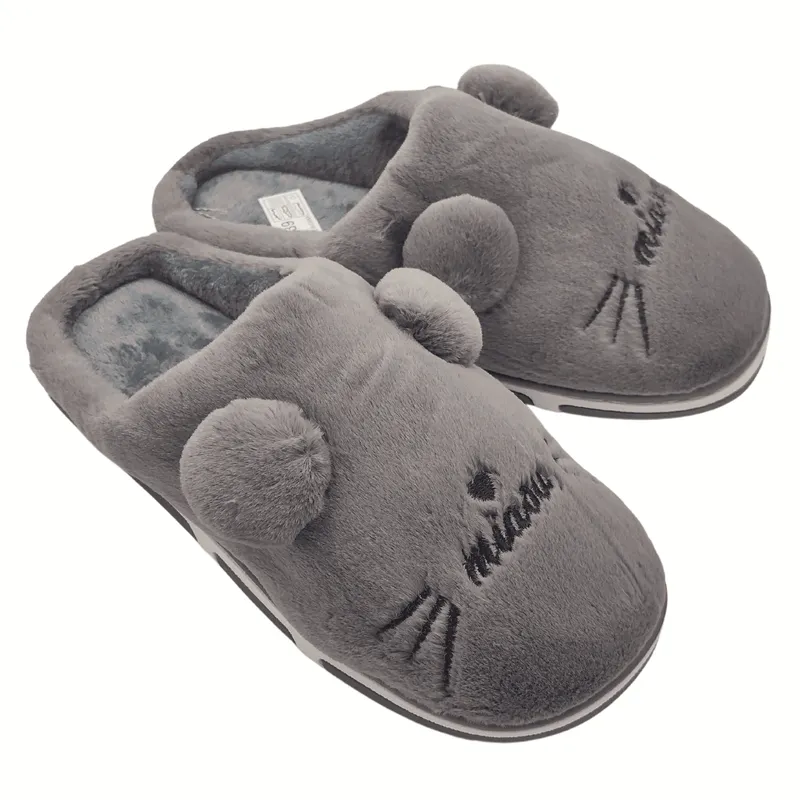 GENERICO - PANTUFLAS MODELO MIAW PARA ADULTOS