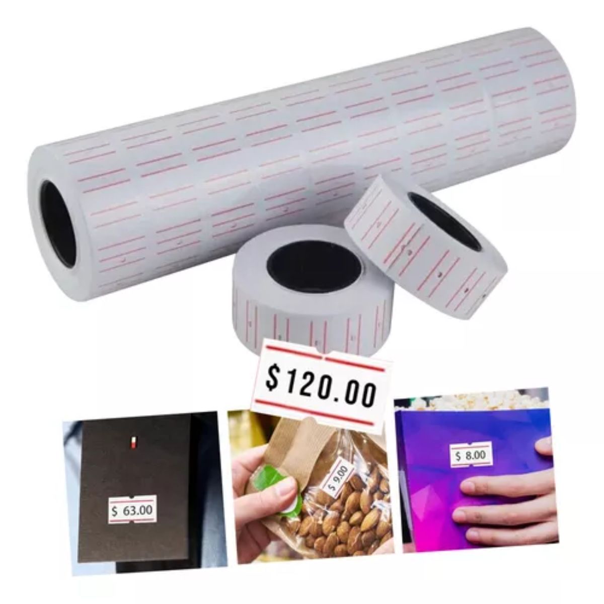 GENERICO - Rollo Etiquetas Para Etiquetadora Manual Pistola De Precios