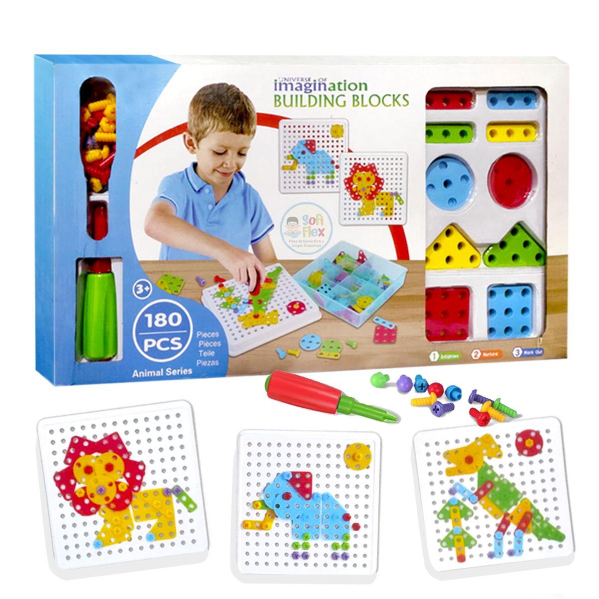 GENERICO - Tablero de Construccion Multiformas Figuras Creativas