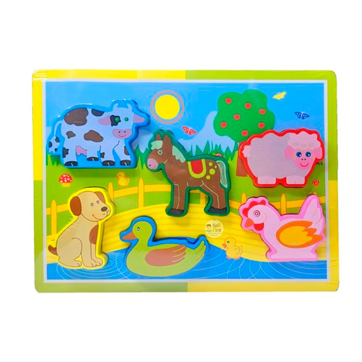 GENERICO - Rompecabeza en Alto Relieve Modelo Granjita de Animales