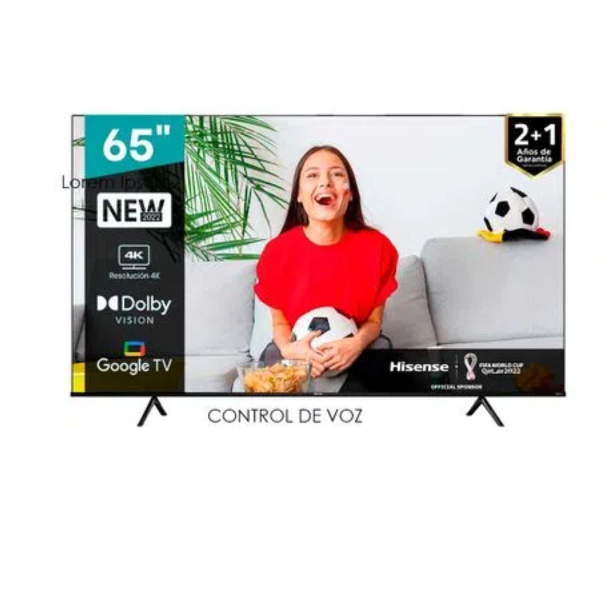 HISENSE - TELEVISOR HISENSE 65” SMART 4K UHD VIDA 65A6H NEGRO