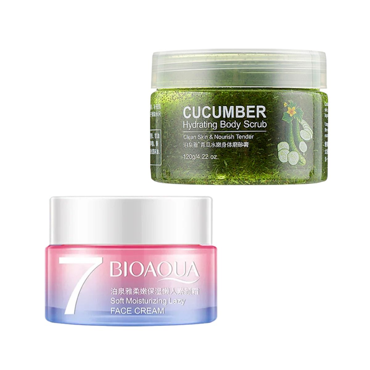 BIOAQUA - Crema Facial Aclaradora + Crema Hidratante con Pepino