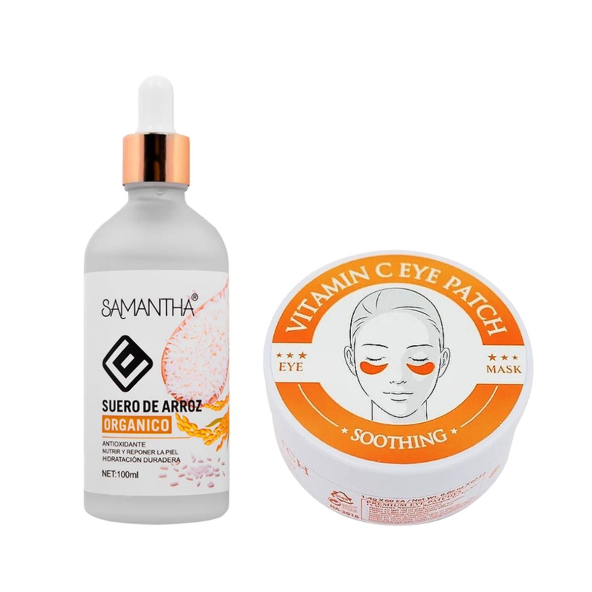 GENERICO - Serum Facial Extracto de Arroz + Parches de Ojos Vitamina C