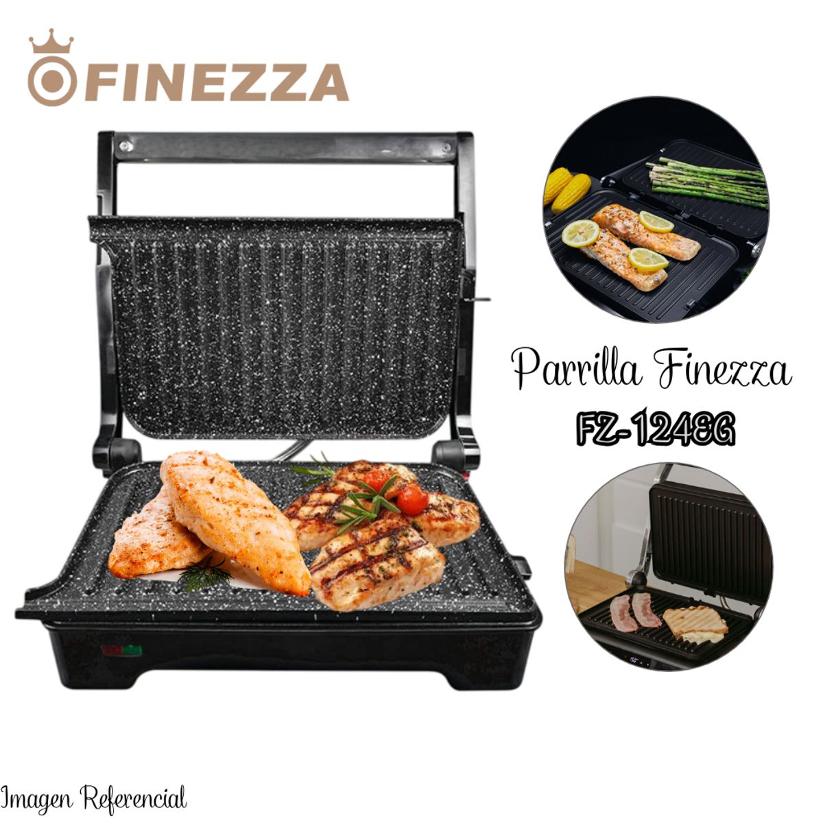 FINEZZA - Mini Parrilla Electrica FINEZZA FZ-124EG