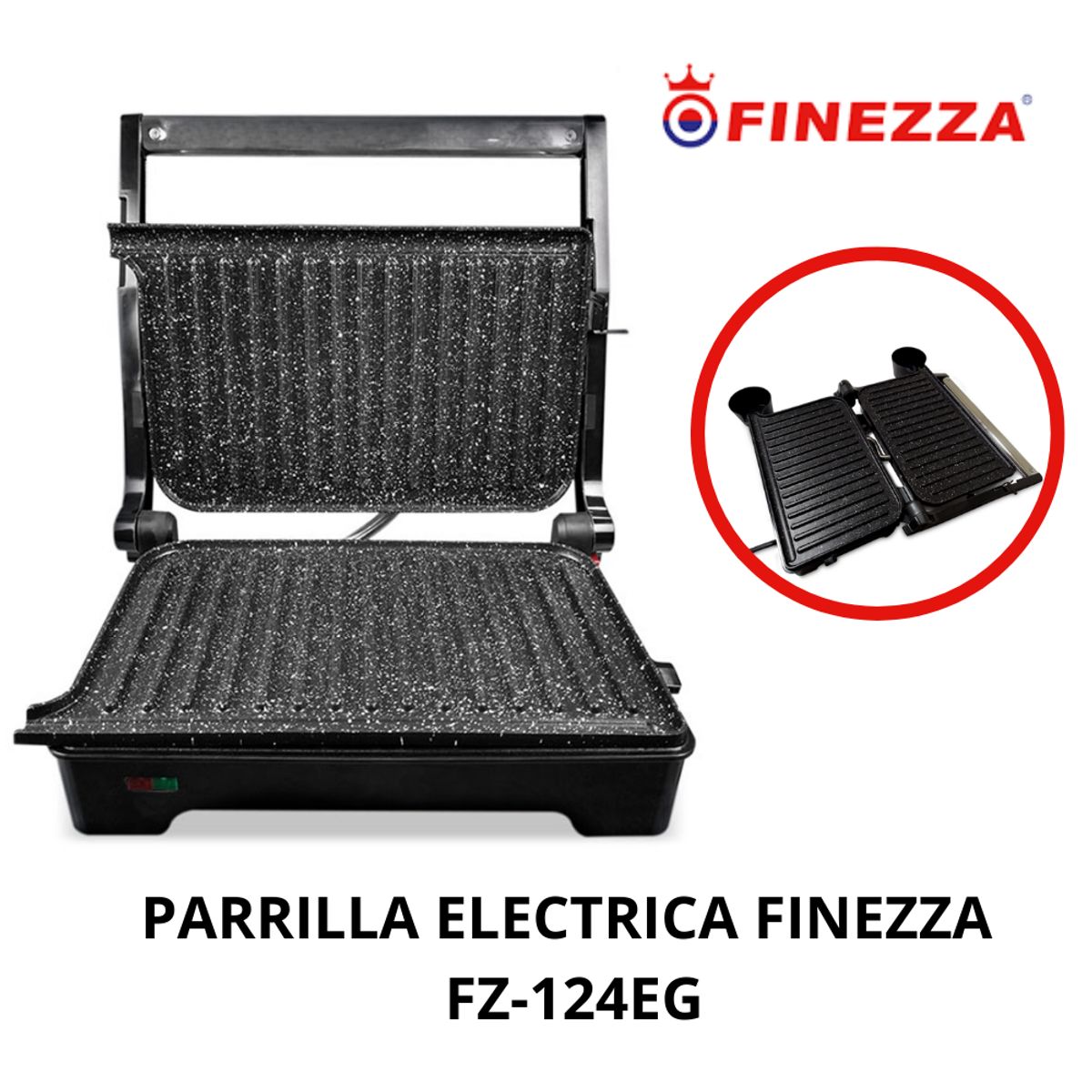 FINEZZA - Mini Parrilla Electrica FINEZZA FZ-124EG