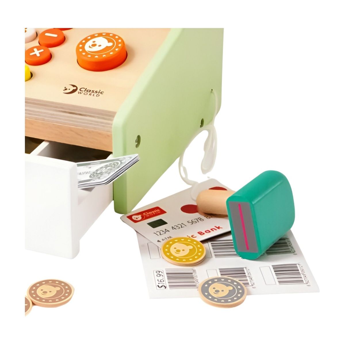 CLASSIC WORLD - Caja Registradora de Madera Cash Register Classic World