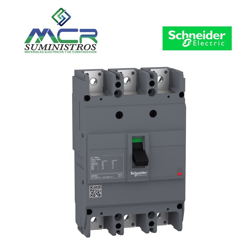 SCHNEIDER - INTERRUPTOR AUTOMATICO TRIFASICO FIJO 175 AMPERIOS 50KA 240V Schneider