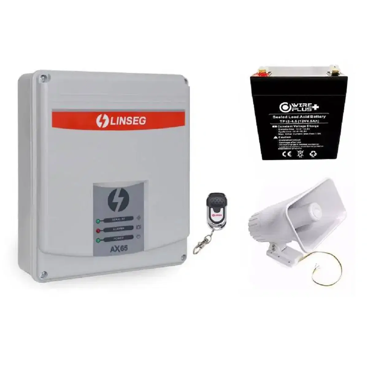 GENERICO - KIT Alarma Sirena Vecinal Comunitaria Linseg Panel AX-65L