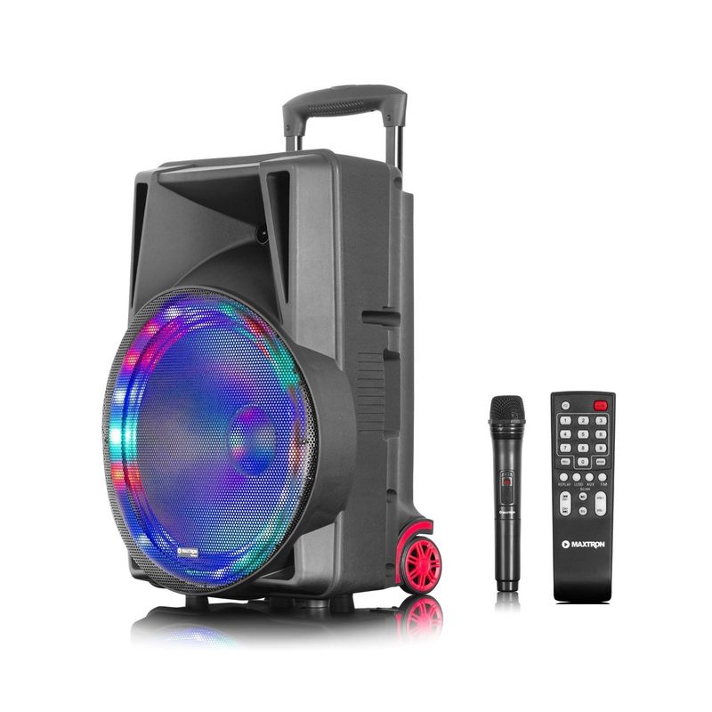 MAXTRON - Parlante Maxtron Avalon 15 MX 115-V Karaoke con ruedas - Negro