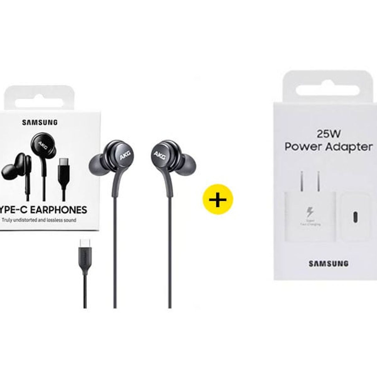 SAMSUNG - Audifonos AKG Tipo C + Adaptador Blanco 25W Gan