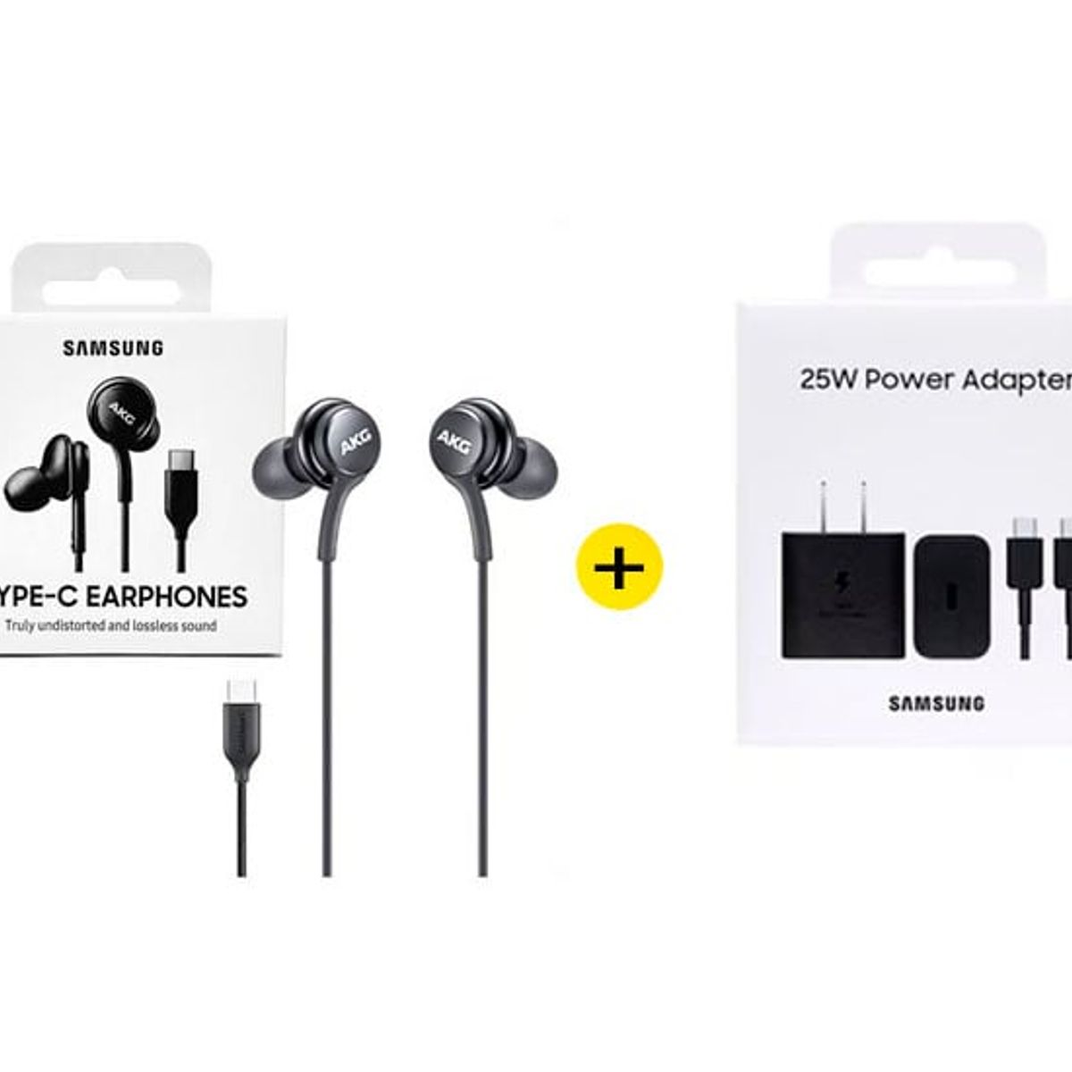 SAMSUNG - Audifonos AKG Tipo C + Cargador Samsung Negro 25W Gan