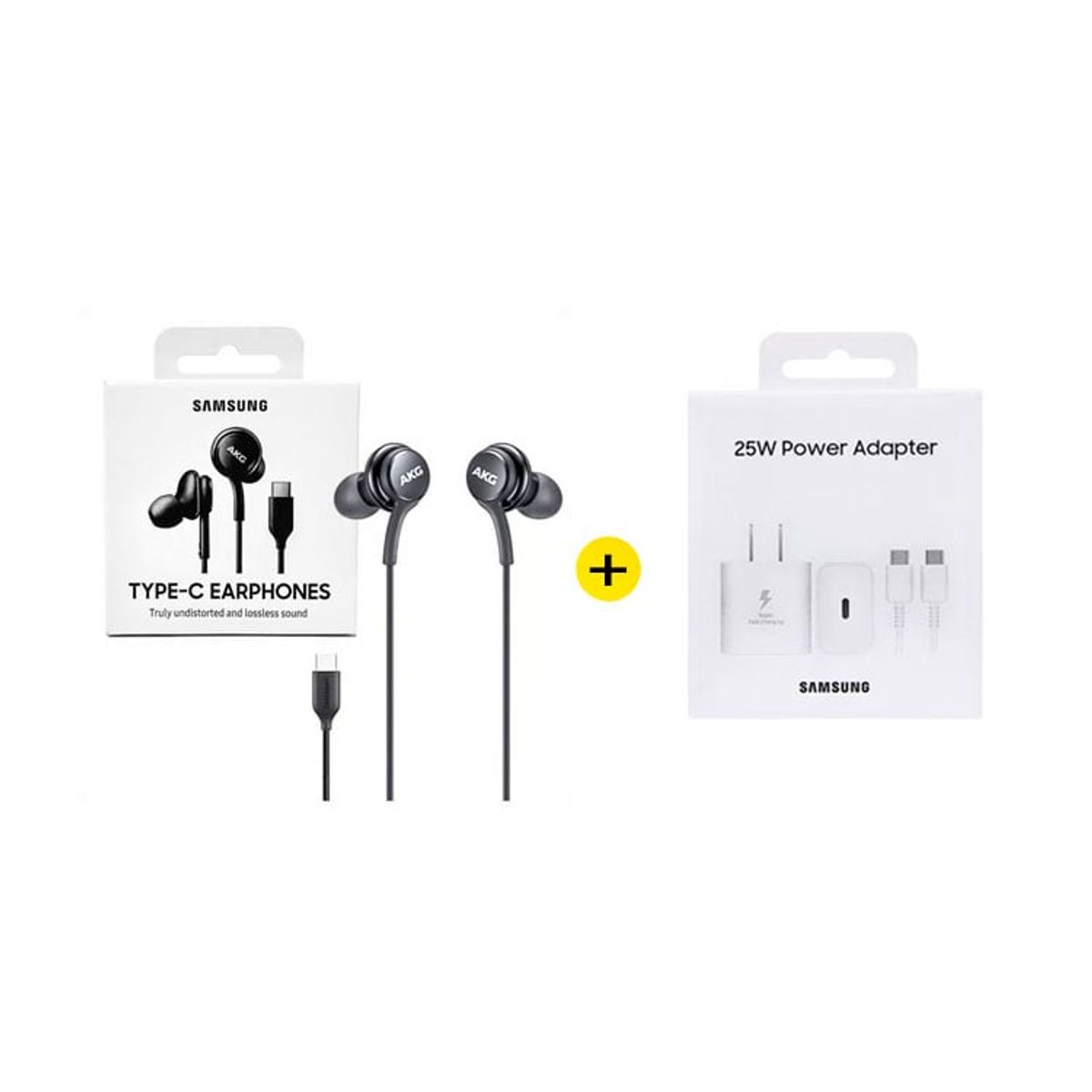 SAMSUNG - Audifonos AKG Tipo C + Cargador Samsung Blanco 25W Gan