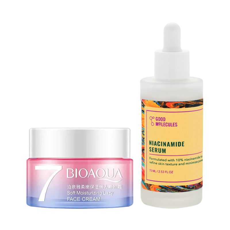 BIOAQUA - Crema Facial Aclaradora + Serum de Niacinamide