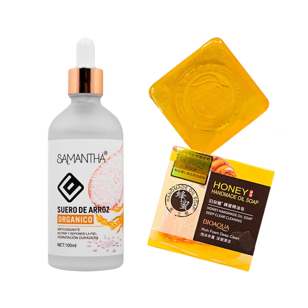 GENERICO - Serum Facial Extracto de Arroz + Jabón Natural con Miel