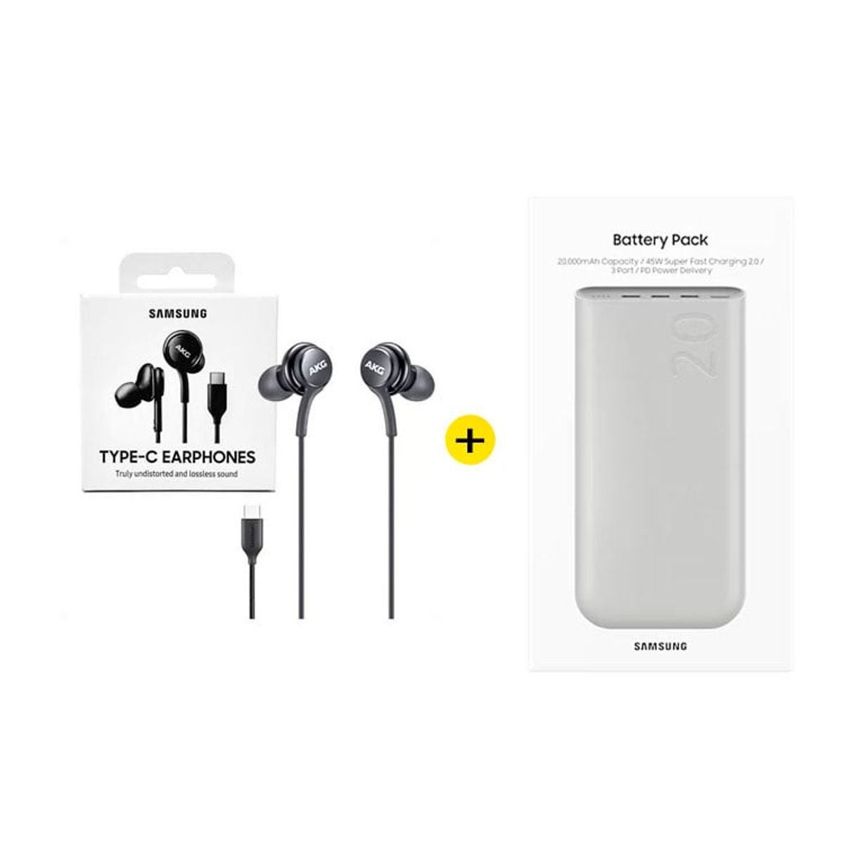 SAMSUNG - Power Bank Samsung 20000 Beige de 45W + Audífonos AKG Tipo C