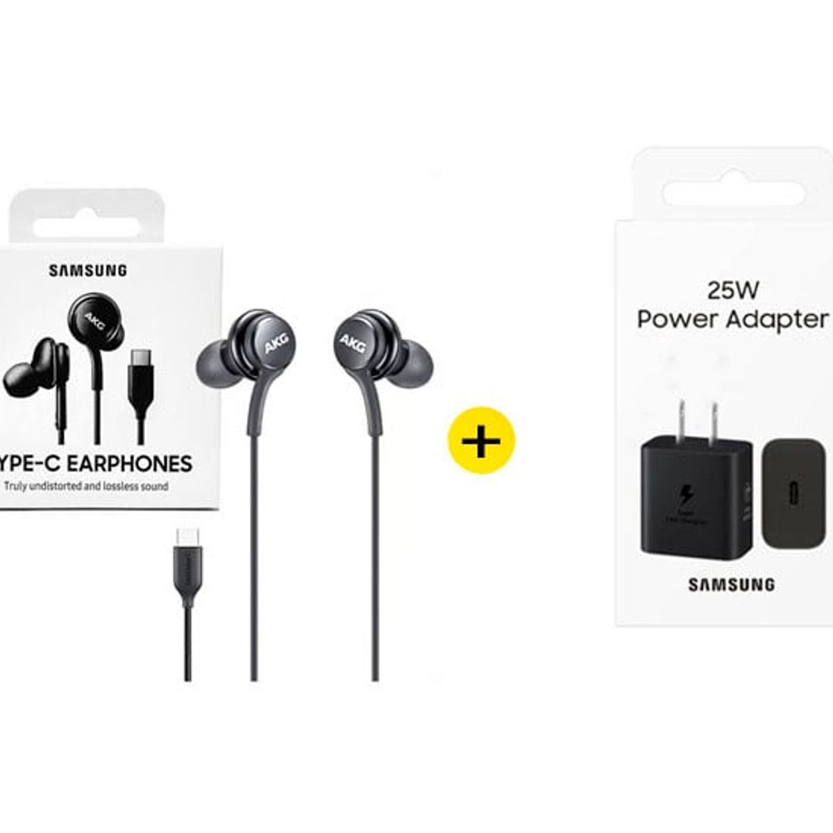 SAMSUNG - Audifonos AKG Tipo C y Adaptador Negro 25W Gan Original