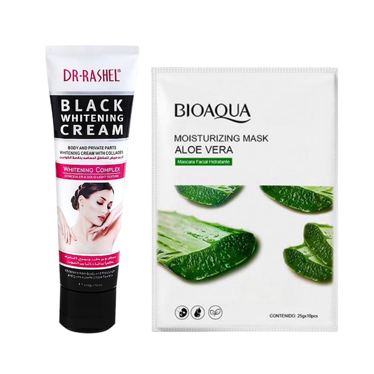 GENERICO - Crema Corporal Blanqueadora + Mascarilla Facial de Aloe Vera