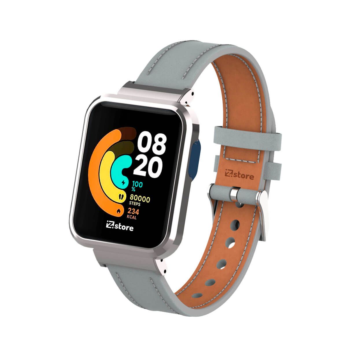GENERICO - Correa de Cuero Para Xiaomi Mi Watch Lite Gris