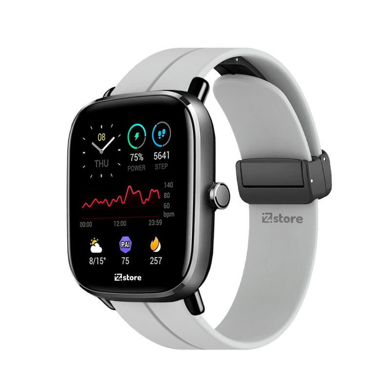 GENERICO - Correa Para Amazfit GTS2 Broche Magnético Gris Claro