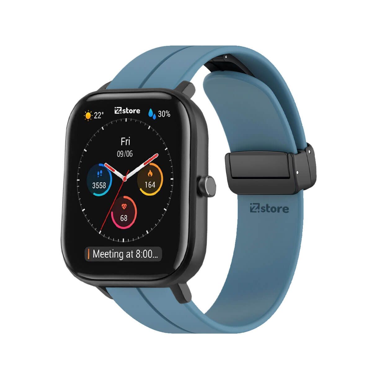 GENERICO - Correa Para Amazfit GTS Broche Magnético Azul Acero