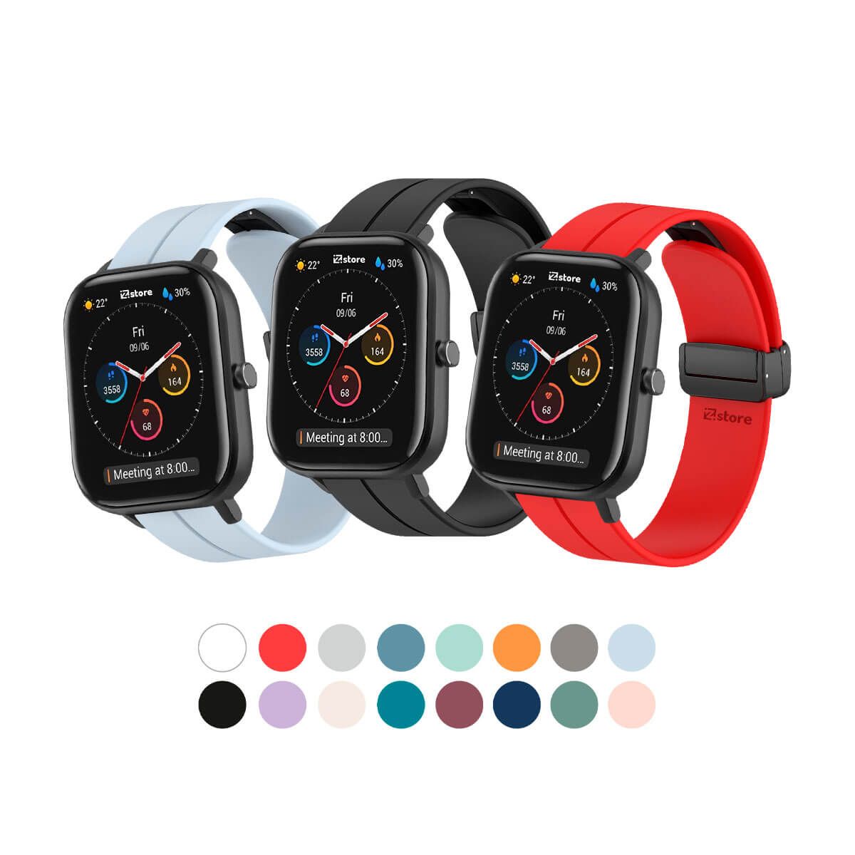 GENERICO - Correa Para Amazfit GTS Broche Magnético Azul Acero