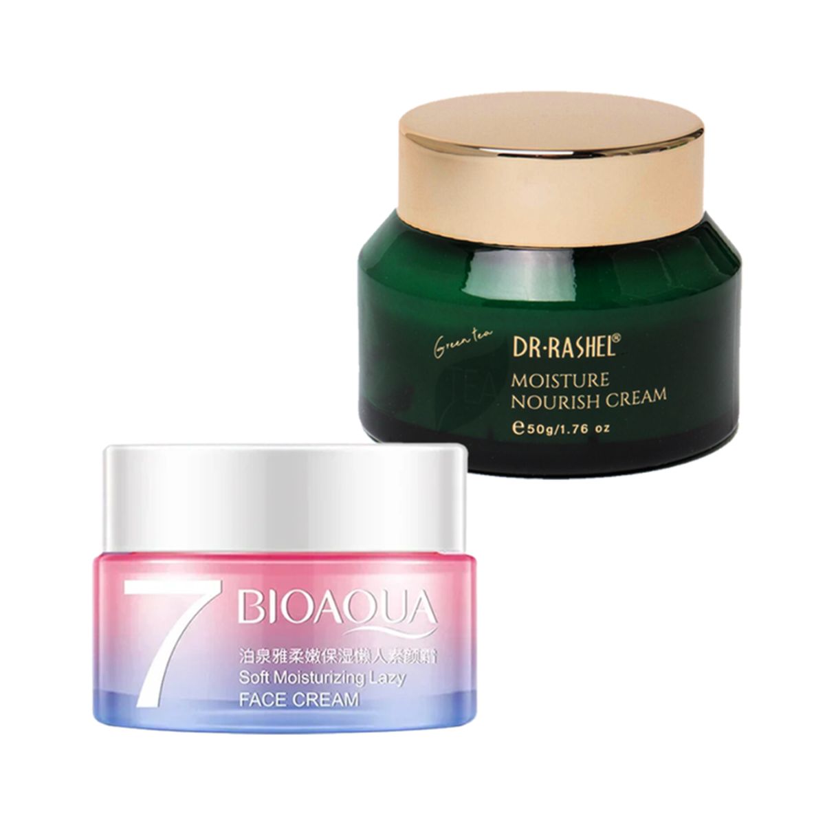 BIOAQUA - Crema Facial Aclaradora + Crema Hidratante de Té Verde
