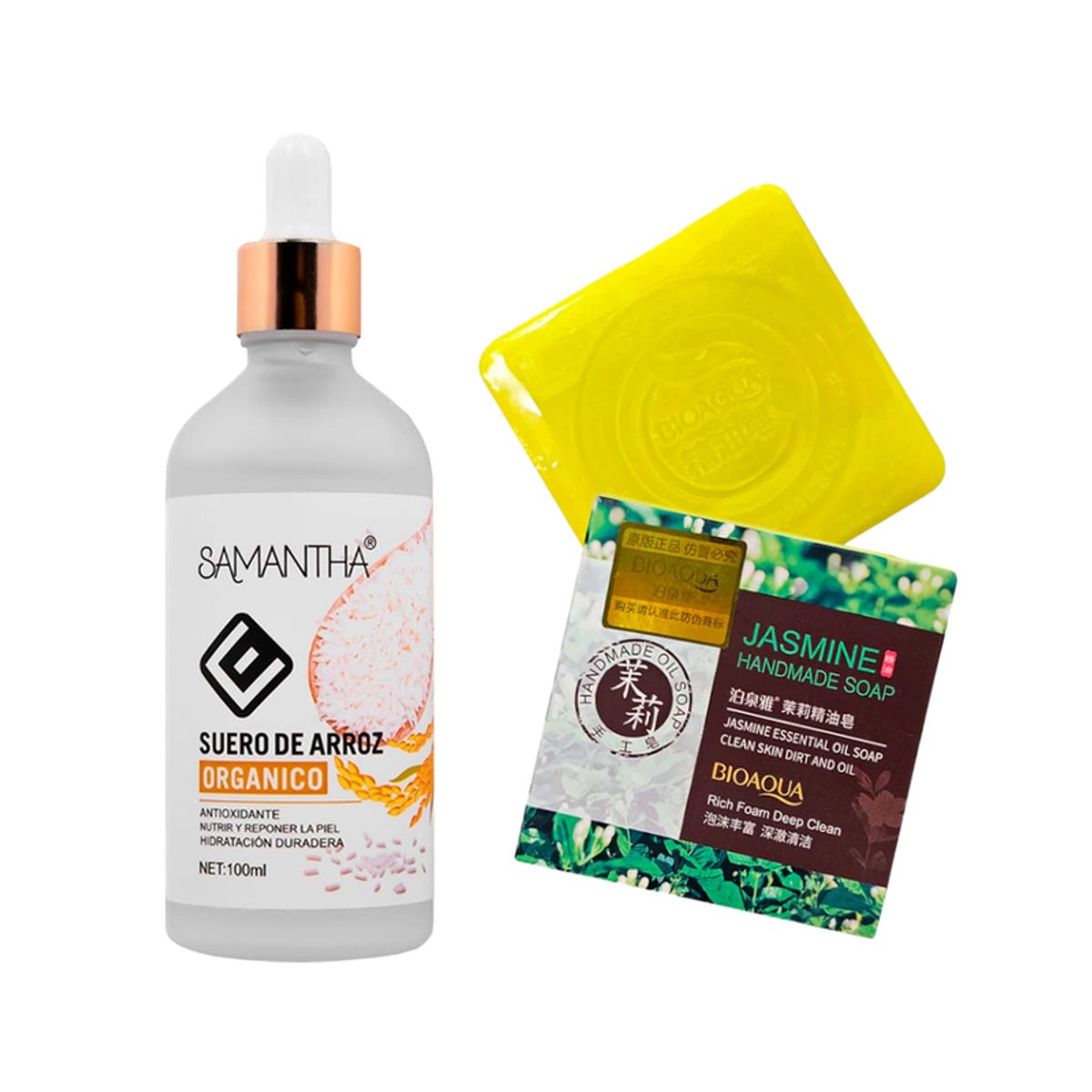 GENERICO - Serum Facial Extracto de Arroz + Jabón Natural de Jazmines