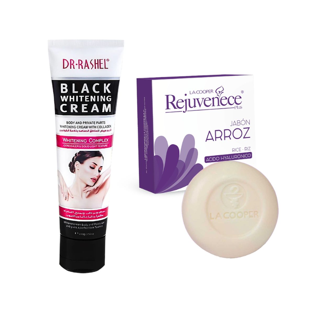 GENERICO - Crema Corporal Blanqueadora + Jabón con Arroz & AH