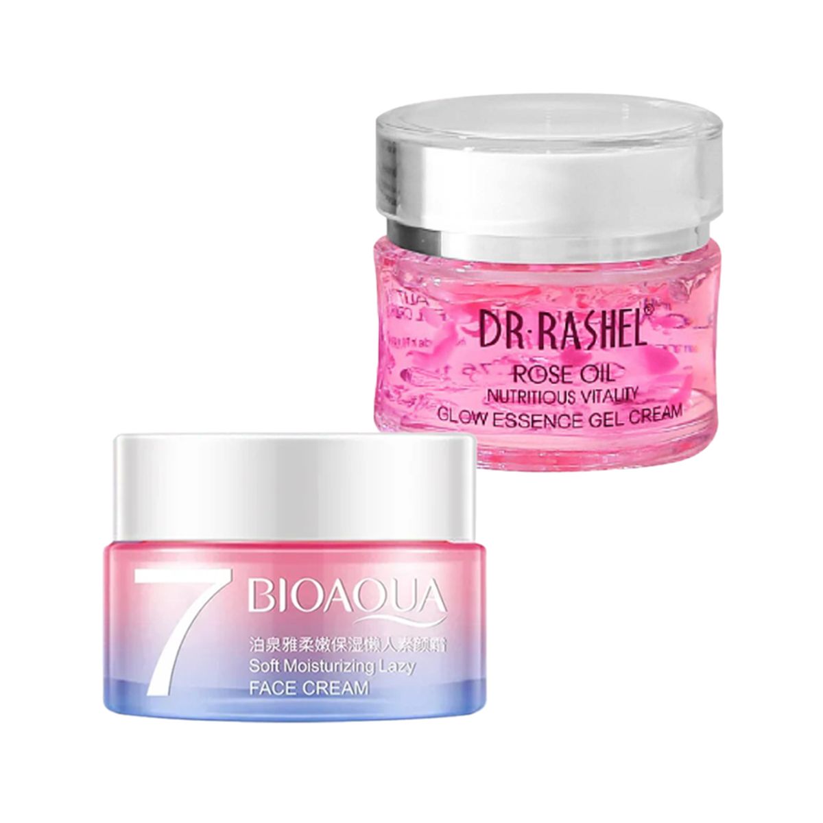 BIOAQUA - Crema Facial Aclaradora + Crema de Rosas Gel Esencia Brillo