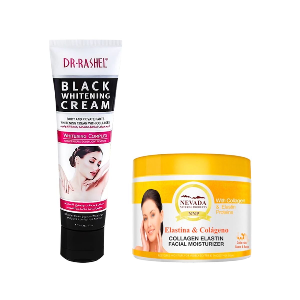 GENERICO - Crema Corporal Blanqueadora + Crema con elastina y colágeno_.