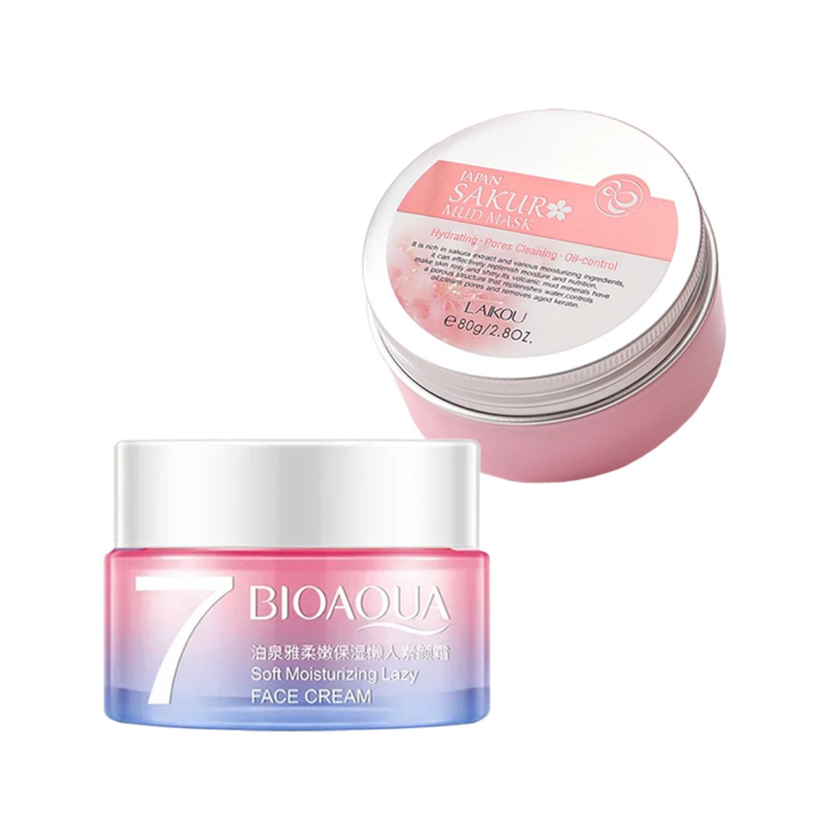 BIOAQUA - Crema Facial Aclaradora + Mascarilla de Barro Japan Sakura