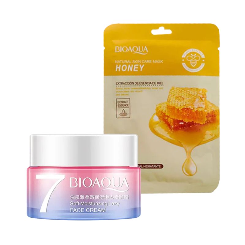 BIOAQUA - Crema Facial Aclaradora + Mascarilla Natural De Miel